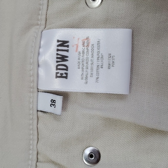 EDWIN Maddox ENDURANCE Slim Fit Jeans, Size 38, NWT - Picture 11 of 12